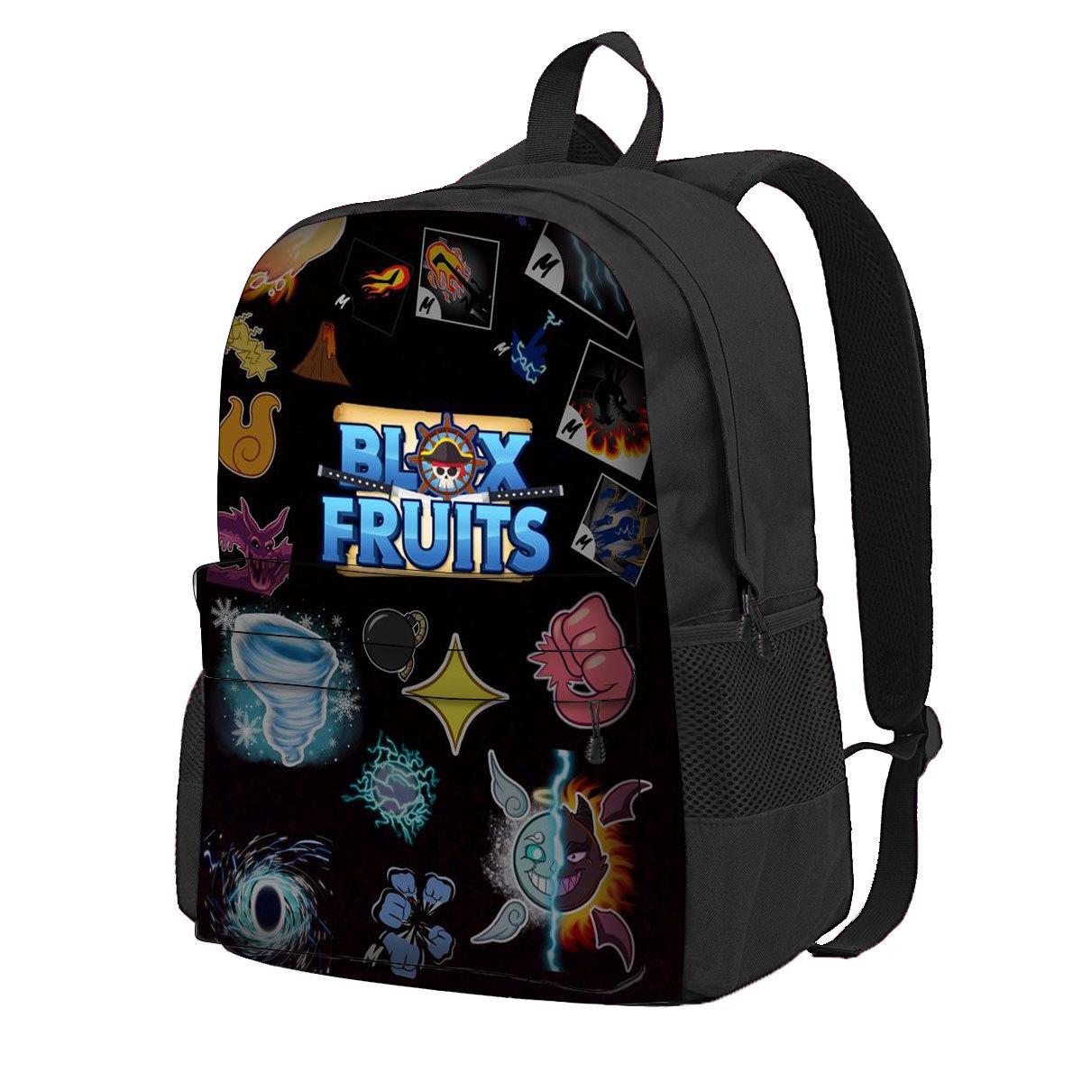 Roblox Blox Fruit Backpack Large Capacity Polyester School Bag for Children