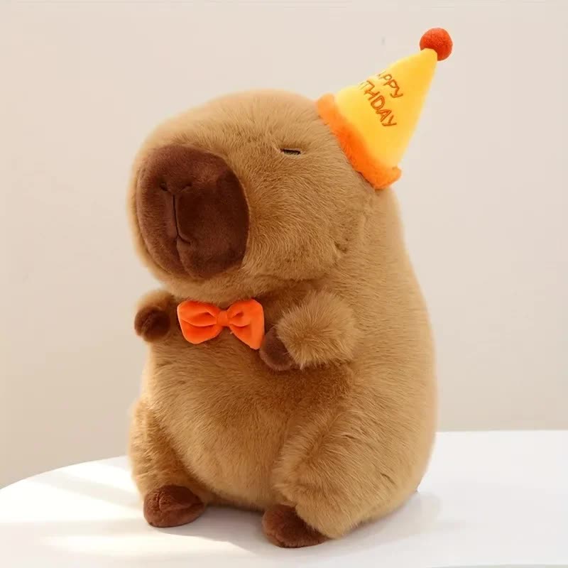 23cm Capybara Plush Simulation Capybara Anime Fluffy Toy Cute Doll Stuffed Animal Soft Doll Plush Christmas Thanksgiving Gift