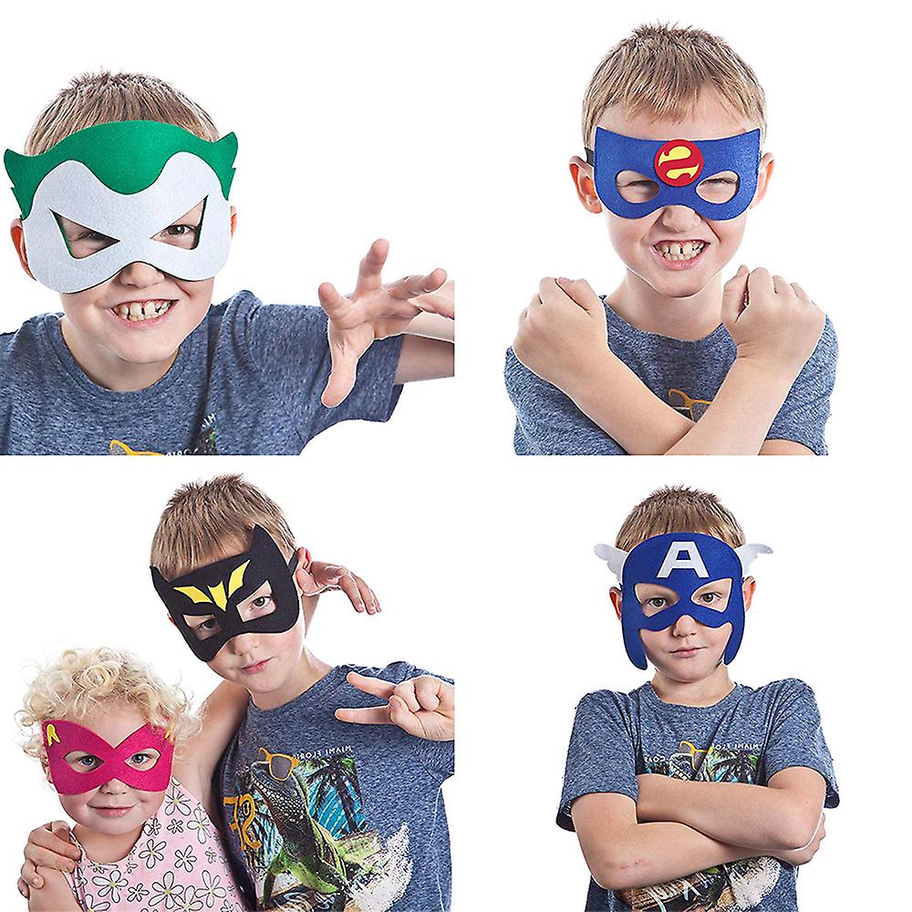 Superhero Masks 32 Pack Kids Party Favors Felt Elastic Masks