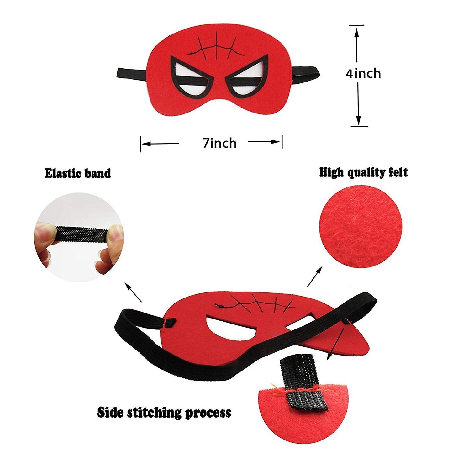 Superhero Masks 32 Pack Kids Party Favors Felt Elastic Masks