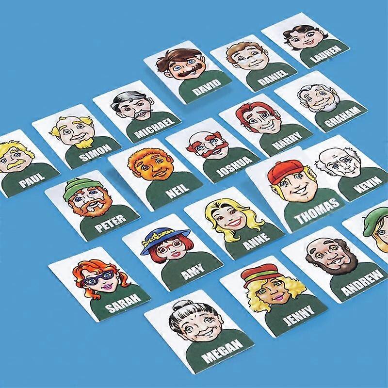 Who's There? Board Game Fun Party Family Memory Logical Thinking Antistress Interactive Guessing Classic Game Toy for Kids Character_tfrf Character