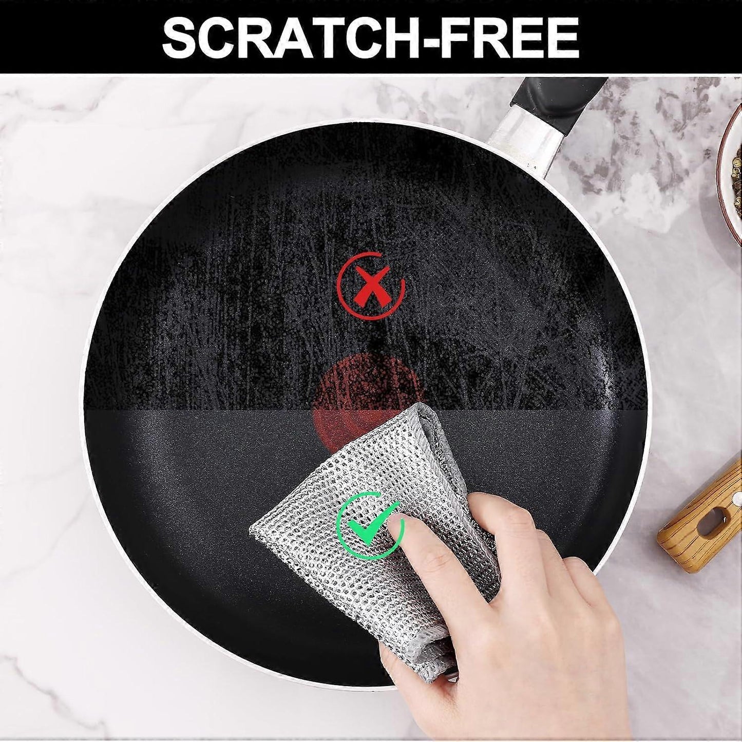 6-Pack Multifunctional Double Layer Steel Wire Dish Cloths
