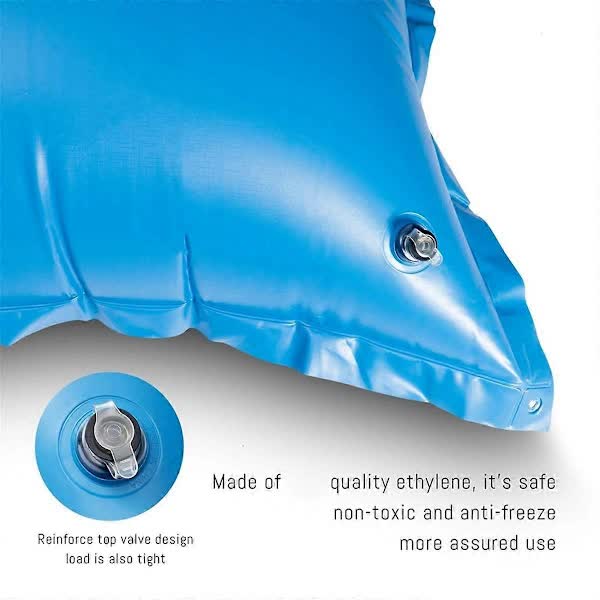 Extra thick winter air cushion for above ground pools, prevents ice damage Blue