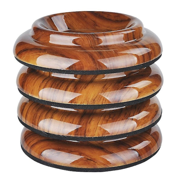 4 pcs Piano Wheel Cups for Upright Piano, Rosewood Color Piano Wheel Piano Leg Protectors with Anti-Slip