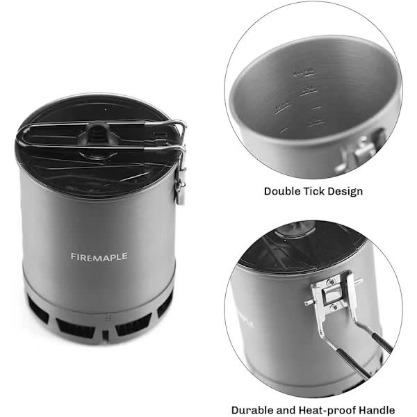 Ultralight Camping Stove 600ml G3 Portable Foldable Heat Exchanger for Hiking Travel