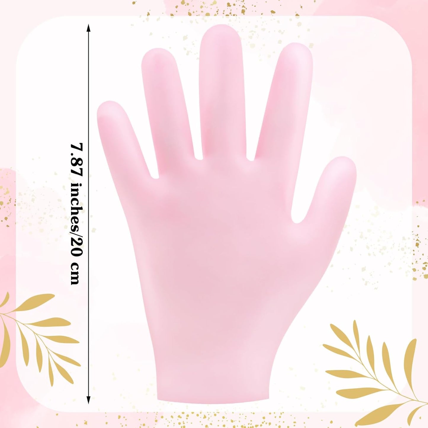 2 Pairs Silicone Gloves for Dry Cracked, Silicone Moisturizing Gloves for Women, Hand Care Silicone Gloves, Spa Gel Gloves Hand Care After Pedicure Silicone Gloves - Pink & White