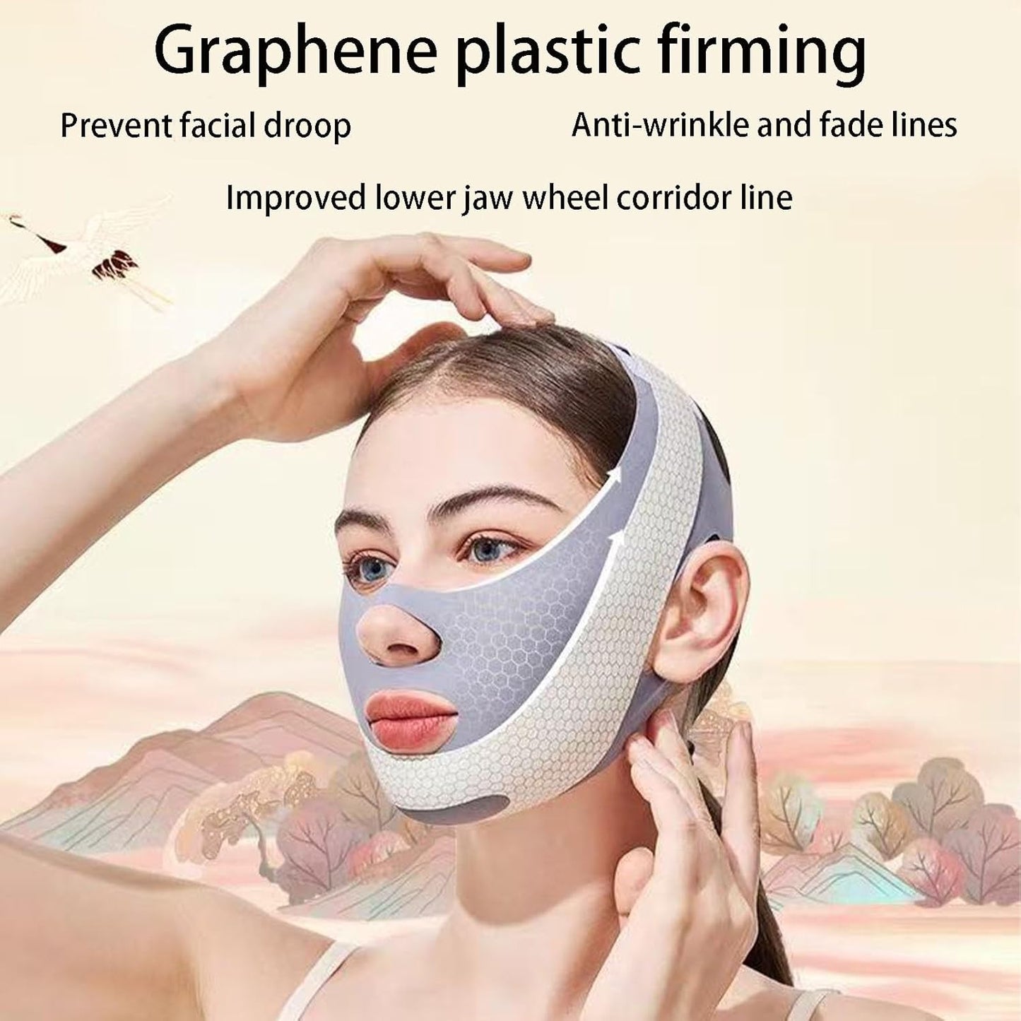 V Line Lifting Mask Chin Strap For Sleeping Reusable，Face Lift Tape Face Slimmer For Women，Jaw Trainer（Pink. Black. Blue）Variety Of Options.(Pink,2PCS)