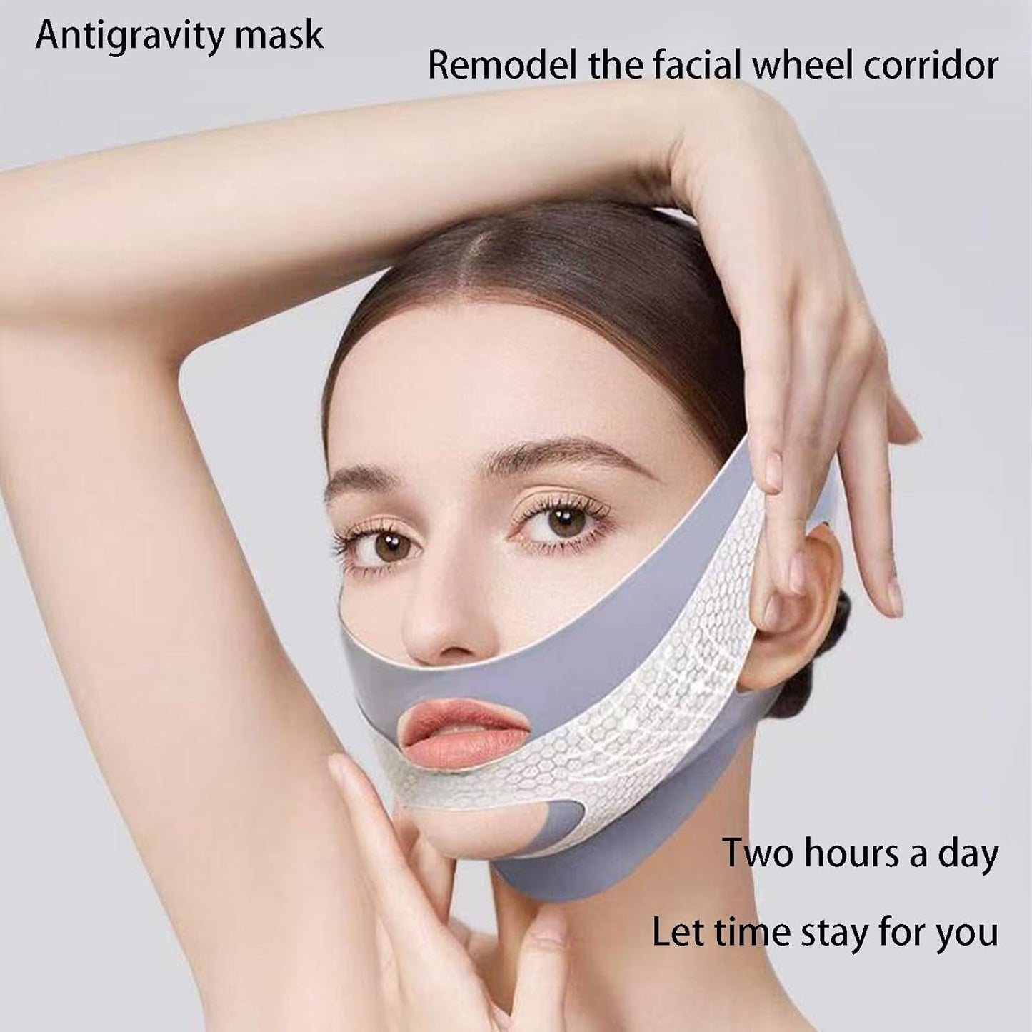 V Line Lifting Mask Chin Strap For Sleeping Reusable，Face Lift Tape Face Slimmer For Women，Jaw Trainer（Pink. Black. Blue）Variety Of Options.(Pink,2PCS)