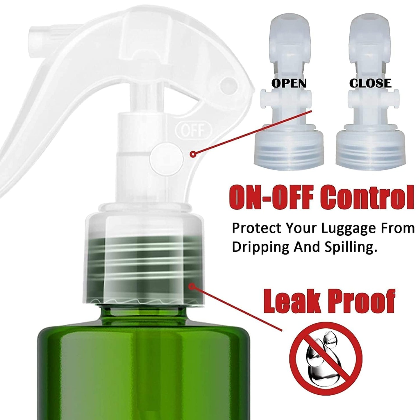 Spray Bottle For Hair - (7oz/2 Pack)-Premium Leak-Proof Travel Bottles - UV Protection Plastic Spray Bottle For Hair - Multi Purpose use Durable （Green）