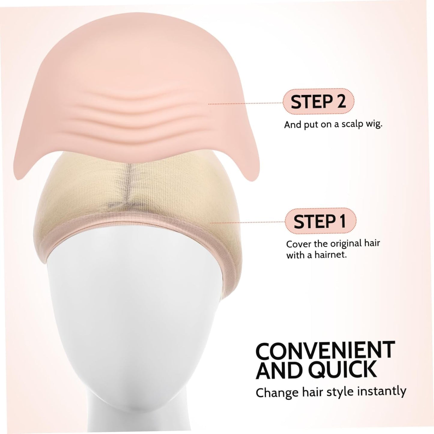 Makeup Latex Bald Cap Head Cover for Women Men for Halloween Cosplay and Costume Parties Quick Application Nonslip Fit for Wigs