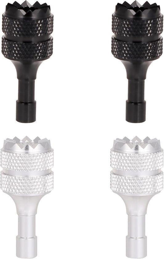 4pcs Drone Controller Sticks, Detachable Drone Remote Joysticks Thumb Rocker Replacement Compatible with DJI Mini 3 Pro Drones DJI RC Smart Controller (Silver, Black)