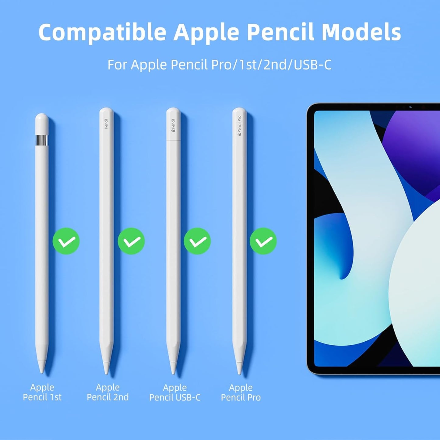 for Apple Pencil Tips Replacement,Compatible with Apple Pencil Pro/1st Generation/ 2nd Generation/USB-C (4 Pack)