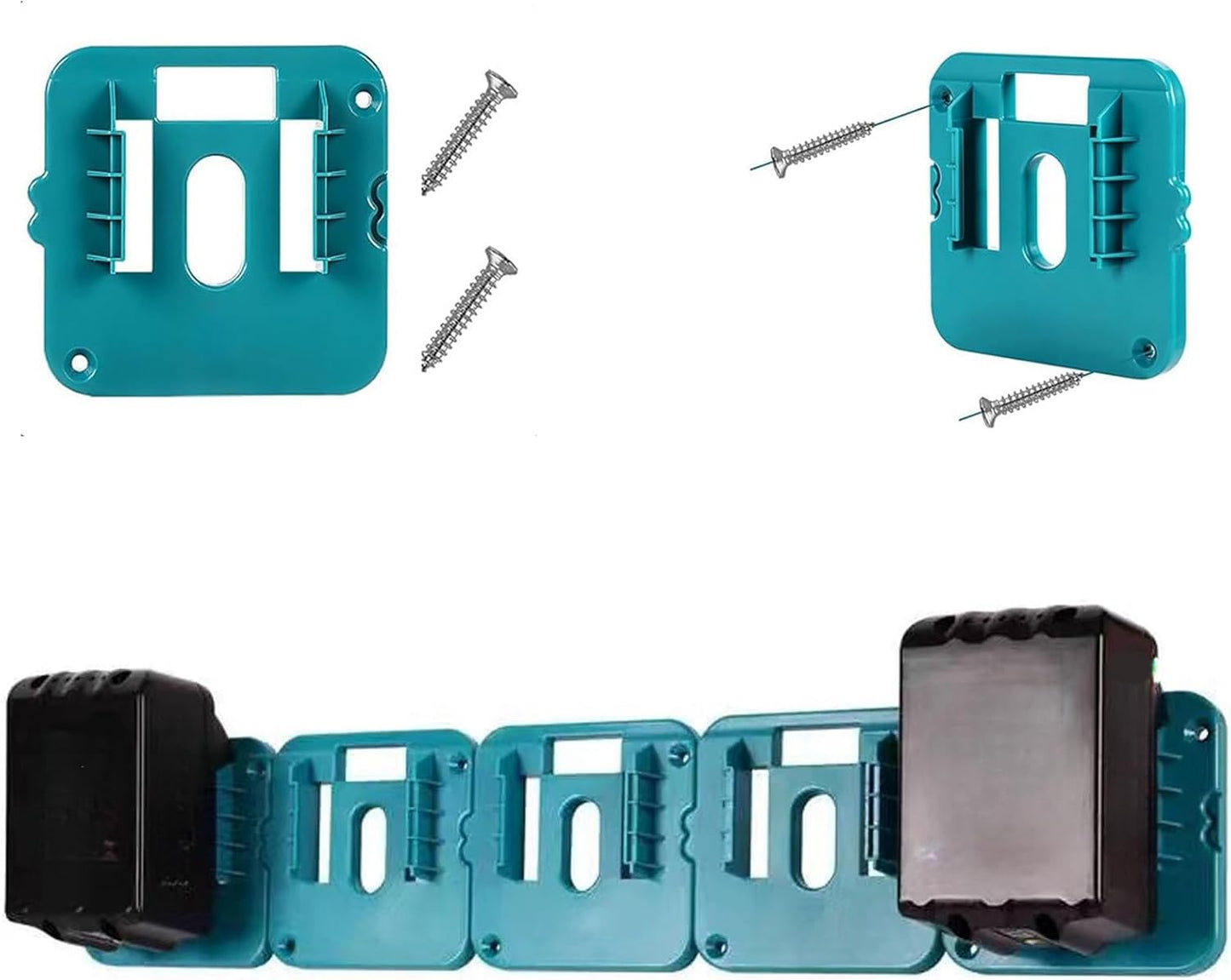2 Pack m18 Battery Holder compatible with makita 18V Battery Mounts, compatible with makita tools, compatible with makita battery adapter, compatible with makita 18v tools