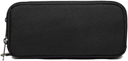 Pencil Case Large Capacity Pencil Pouch Aesthetic Pen Bag Office Stationery Organizer Simple Durable Multifunctional Pencil Bag for Adults - Black