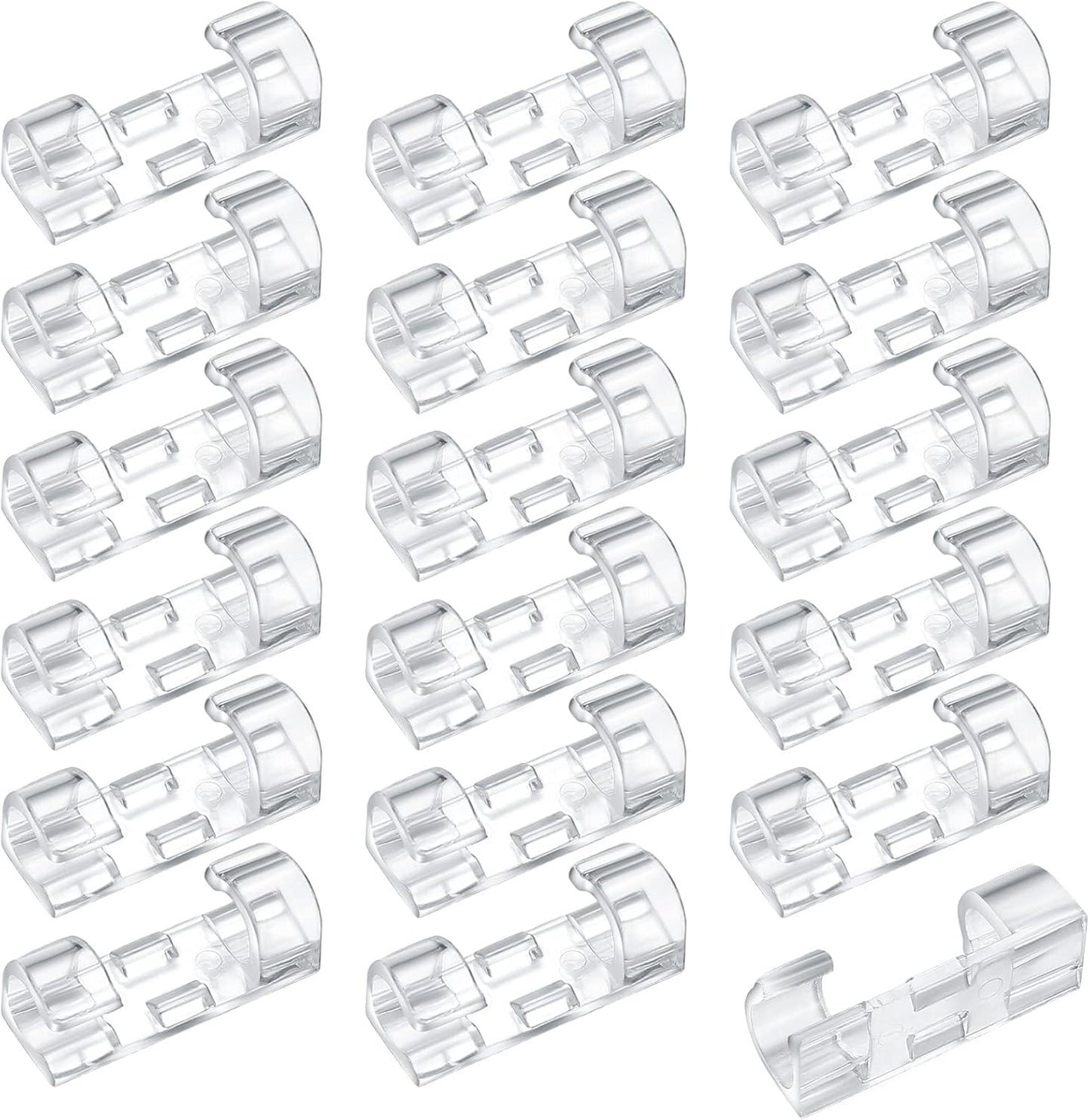120 Pcs Adhesive Cable Clips, Cable Management Clips, Clear Cable Organizer, Cord Holder, Wire Clips, Sticky Cable Wire Cord Clips Holder for Car Office Home Desktop PC TV Laptop Ethernet Cable