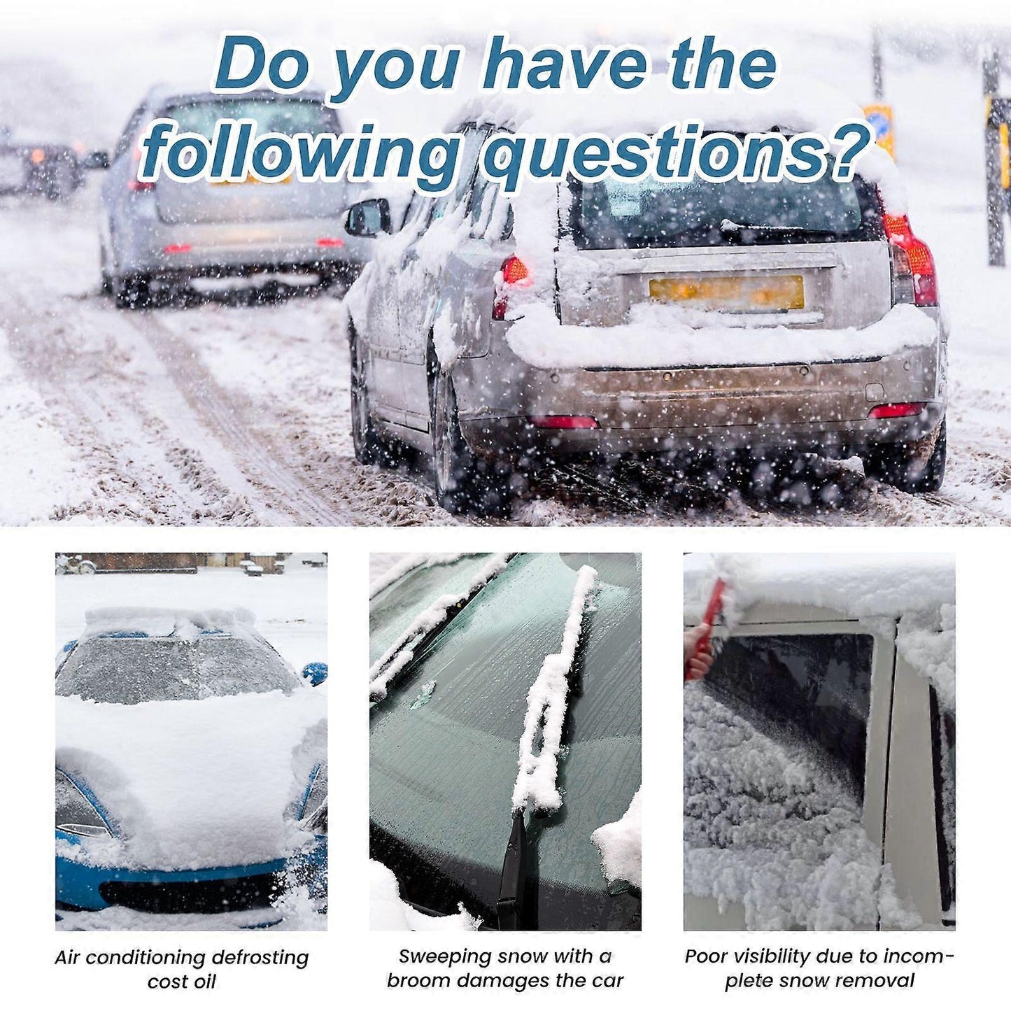 Vehicle Windshield Snow Cover with Magnetic Attachment 140x94cm Frost Ice UV Protection Easy Installation Fits Most Cars