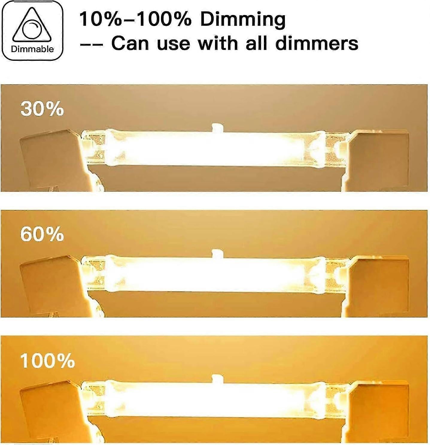 R7s Halogen Bulb Set of 5, 78mm 80w 230v, Dimmable Halogen Rod for Construction Site Floodlights