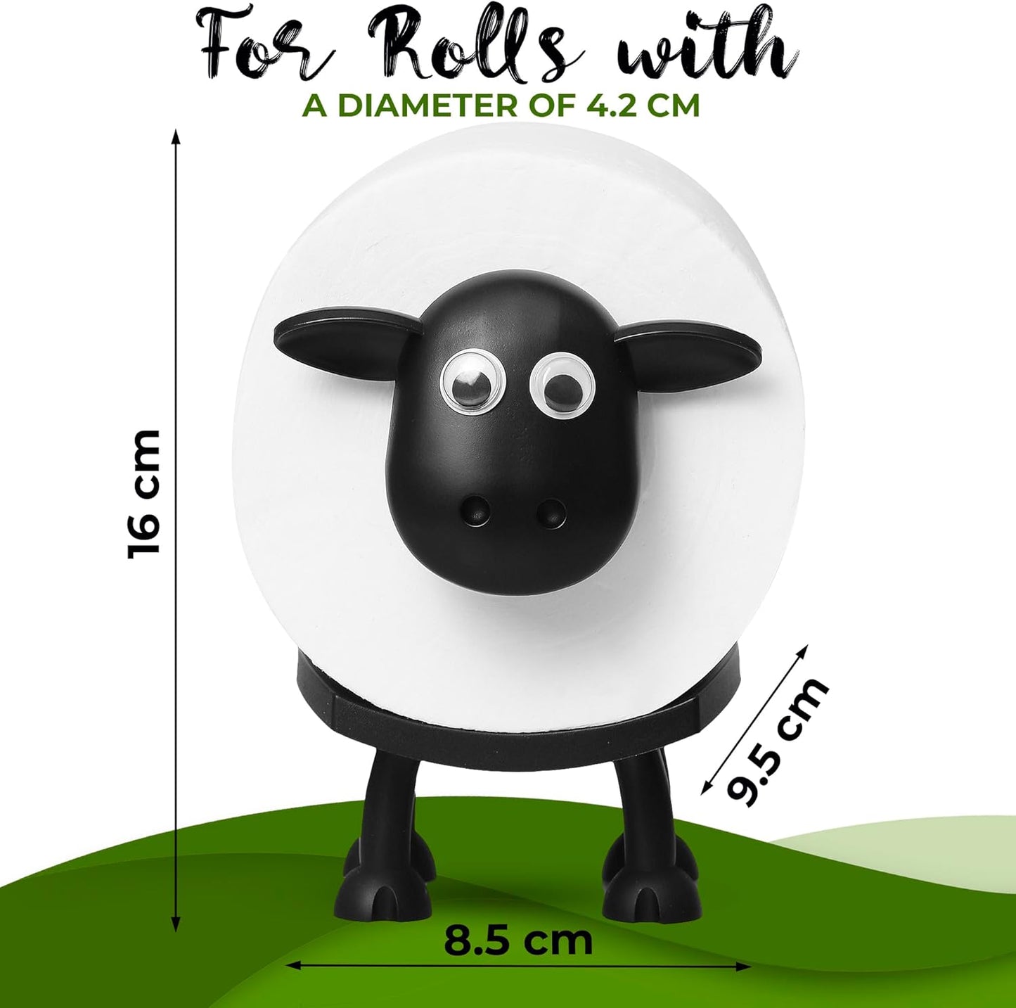 Toilet Paper Holder Set of 3 Sheep Cute Bathroom Decor