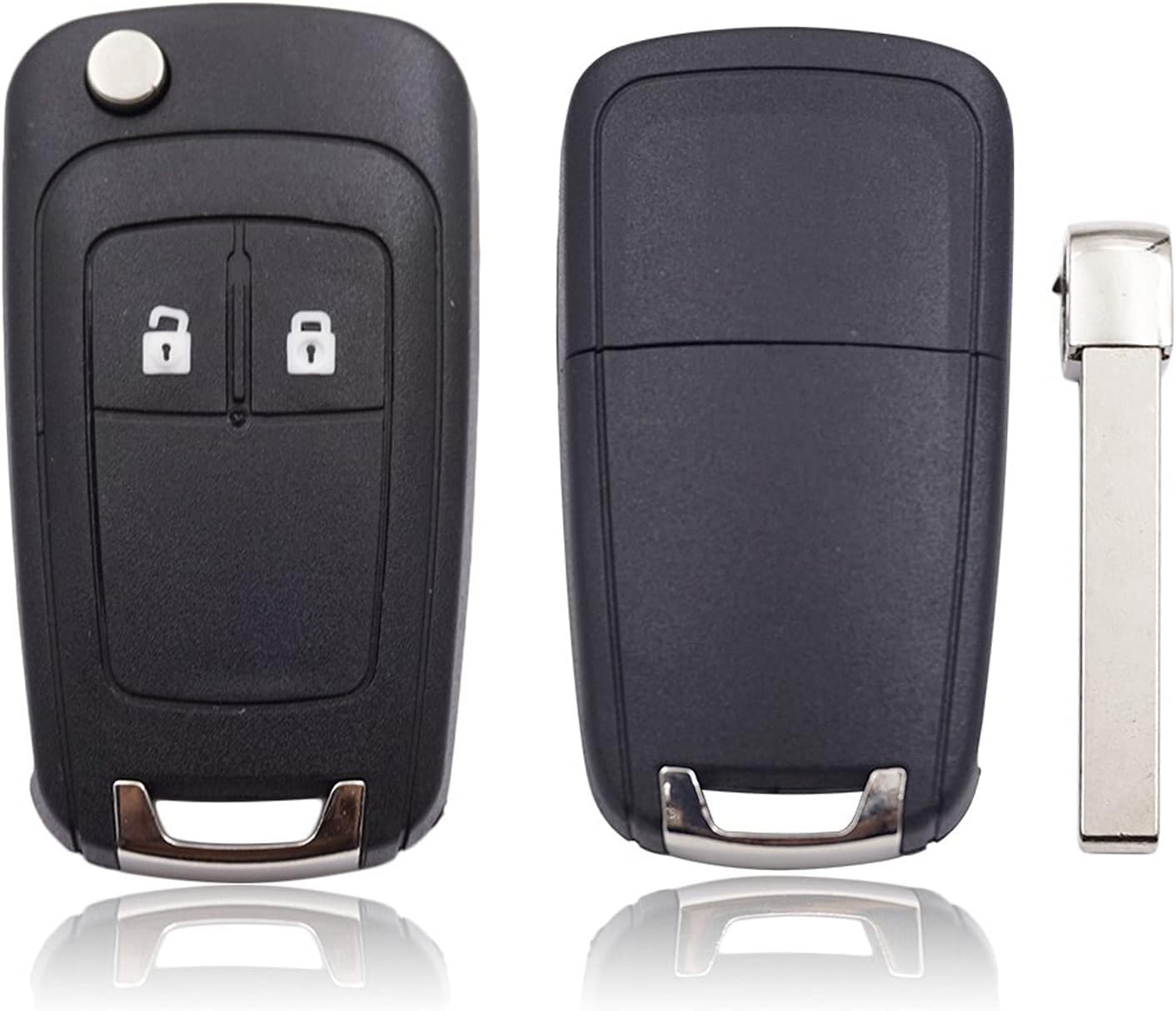 Vauxhall Opel Astra Insignia Vectra Zafira Meriva Mokka Key Shell Replacement Remote Control Car Key Case with Blade 2 Buttons 2pcs