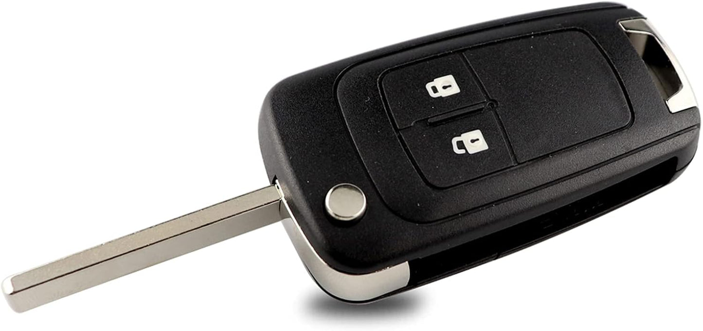 Vauxhall Opel Astra Insignia Vectra Zafira Meriva Mokka Key Shell Replacement Remote Control Car Key Case with Blade 2 Buttons 2pcs