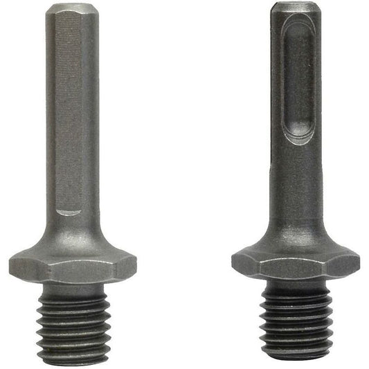 M14 external thread to SDS Plus internal thread and internal triangle adapter for drill grinder, from DEBUNS