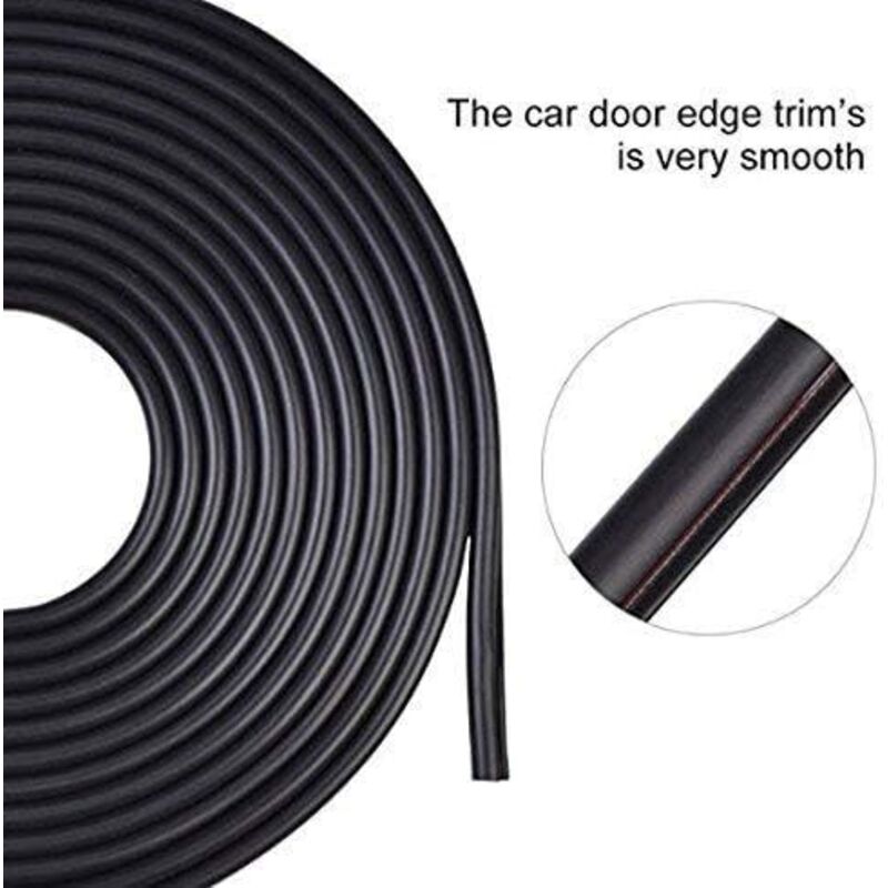 Car Door Edge Protector Rubber Strip Anti-Scratch, 5M Car Door Protector Compatible with Most Vehicles