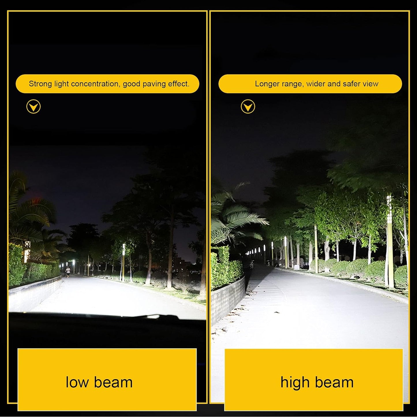 2PCS H4 LED Bulb, 12V Motorcycle/Car Headlight, 12W COB Bulbs Headlight LED Bulb for High Beam Headlight, High Beam/Low Beam