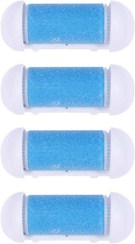 Electric Foot Remover 4pcs Replacement Roller Refill Head Pedicure Hard Skin Remover Rollers Electric Remover Accessories Foot File Foot Sander(Blue)