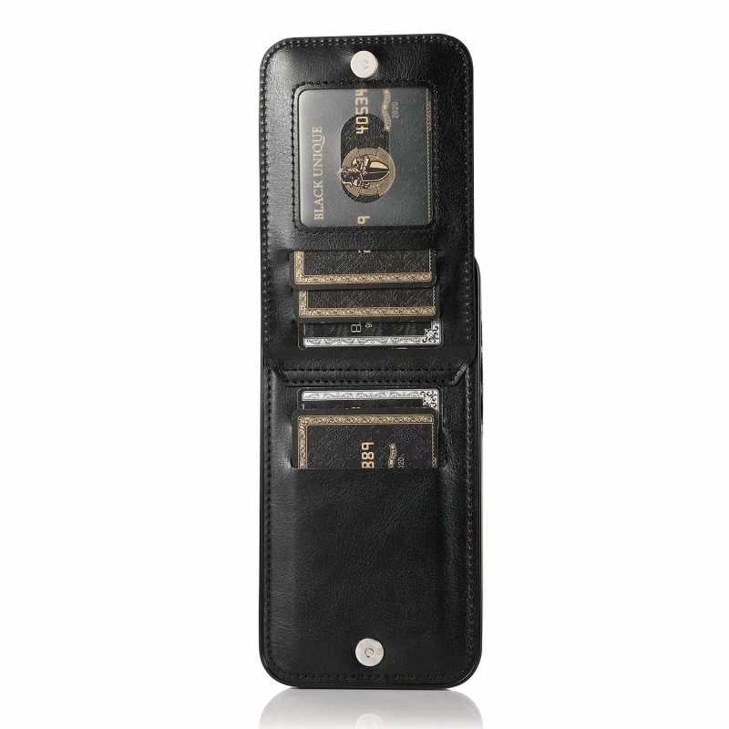 iPhone 13 Case with Card Holder Retro V3 6CK Black