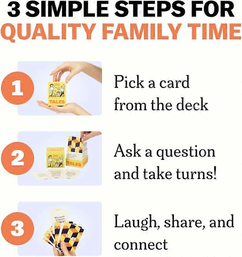 TALES Family Edition 150 Conversation Cards for Adults Teens Kids Compatible with Braun Gifts Holidays Gatherings