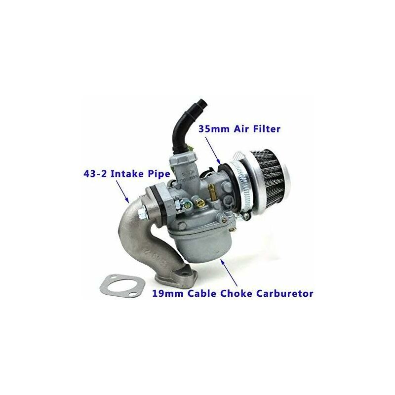 PZ19 Carburetor Kit for 50cc 70cc 90cc 110cc ATV Dirt Bike Quad with 19mm Carb Compatible with Taotao Sunl