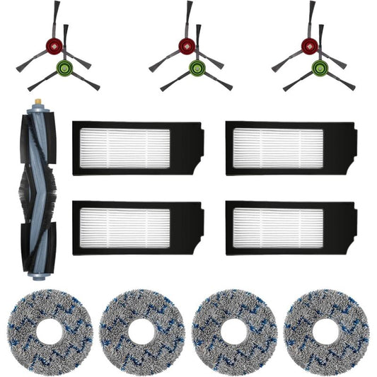 Ecovacs Filter Brush Cloth Replacement Accessory Kit 15 Pieces Compatible with DEEBOT T20 T10 X1 Omni Turbo Plus Robot Vacuum Cleaner