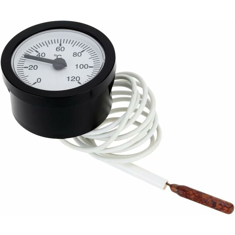 Dial Thermometer Capillary Gauge 0-120°C with 1m Sensor for Liquid Water Temperature Measurement