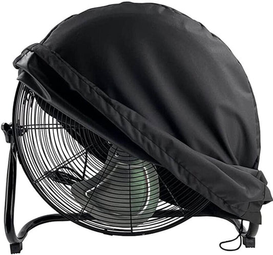 Industrial Fan Cover Waterproof Dustproof Outdoor Fan Cover for 18"&20" Industrial Floor Fan Heavy Duty High Velocity Floor Fan Covers(Black)