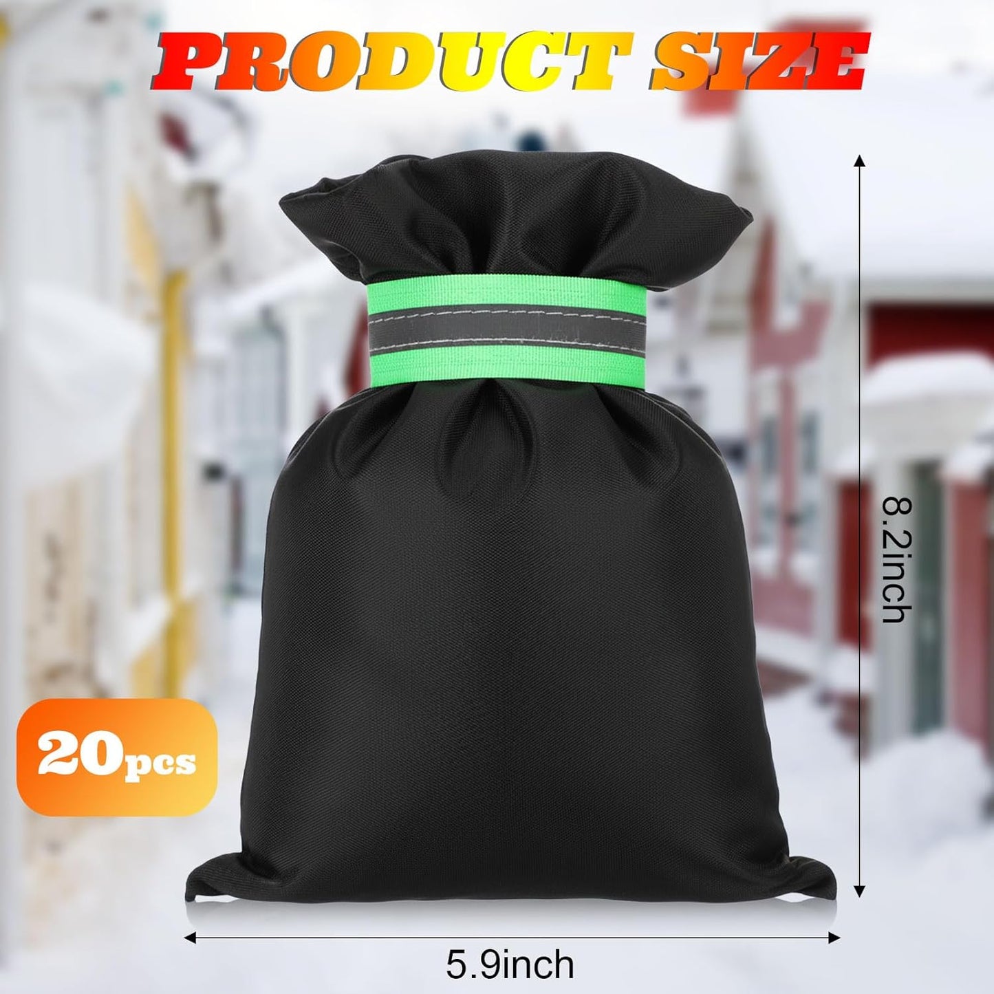 20 Pack Outdoor Faucet Cover for Winter 8.2 x 5.9 Inch Garden Socks with Reflective Strips Freeze Protection Pipe Insulation Reusable Wall Taps Outside