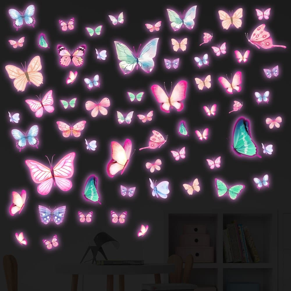 Luminous Butterfly Wall Decoration DIY Wall Decor for Kids Room Princess Room Nursery