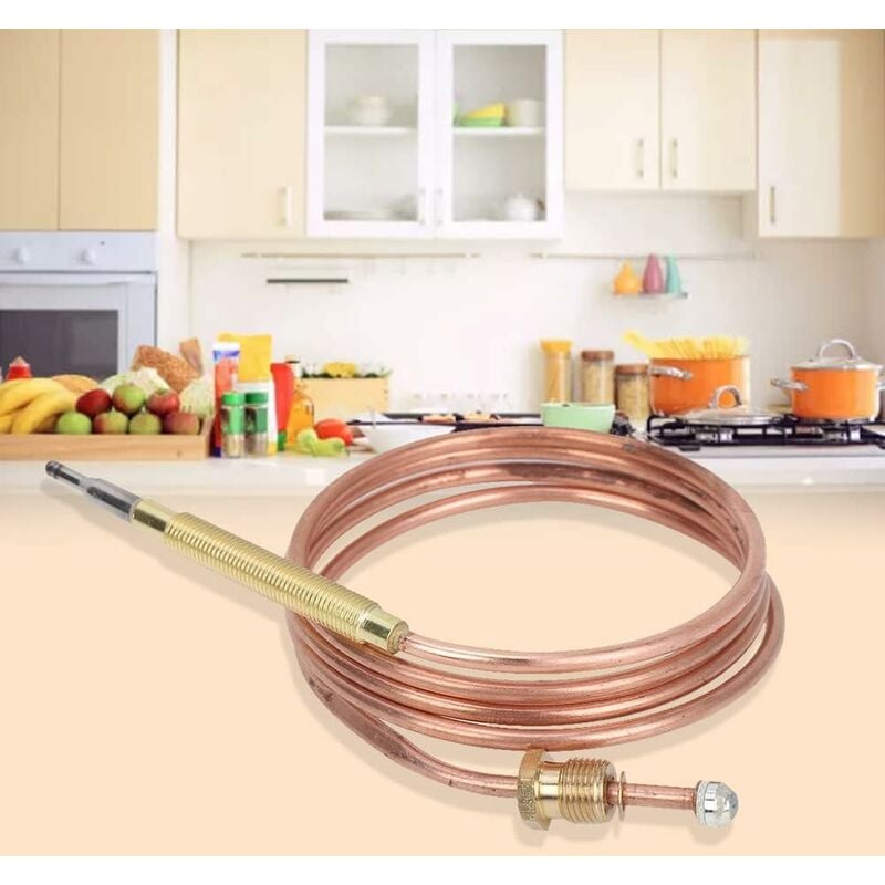 Universal Thermocouple Replacement Kit with Nuts for Gas Ovens Stoves Cooktops Heaters