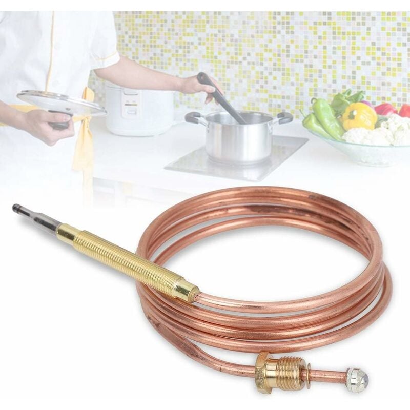 Universal Thermocouple Replacement Kit with Nuts for Gas Ovens Stoves Cooktops Heaters