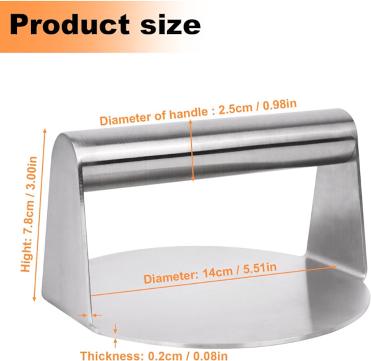 Patty Press - 5.5" Hamburger Press - Beef Patty Press Equipment