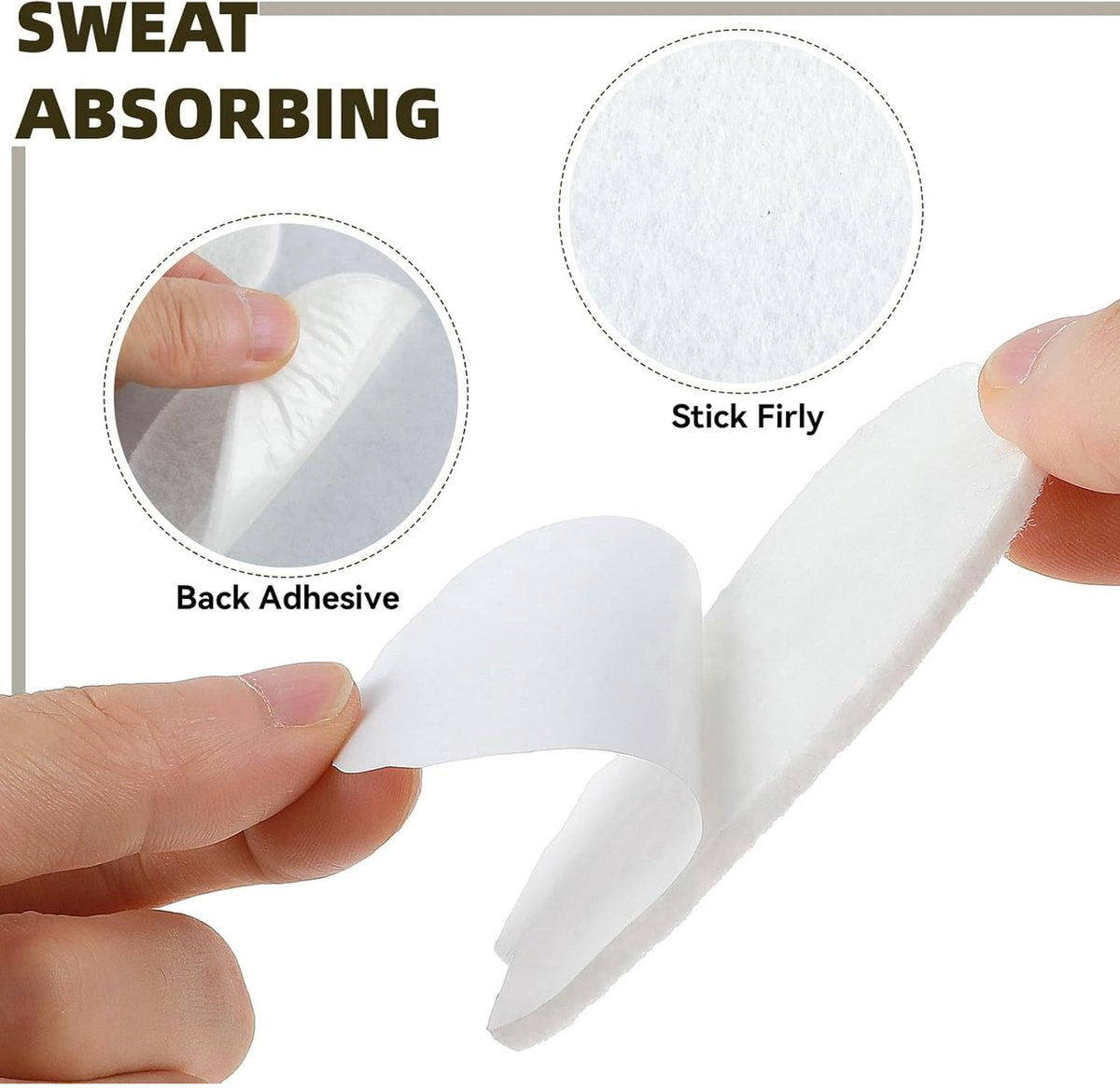 6 Double Felt Tongue Pads - Tongue Pads - Soft, Sticky Insoles - Adjustable, Unisex, Non-Slip Tongue Pads - Suitable for Loose Footwear (White)