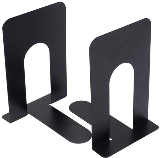 Bookends - Metal - Iron Bookshelves - Can be used to support books and organize your desk - 130mm * 150mm * 165mm - Black