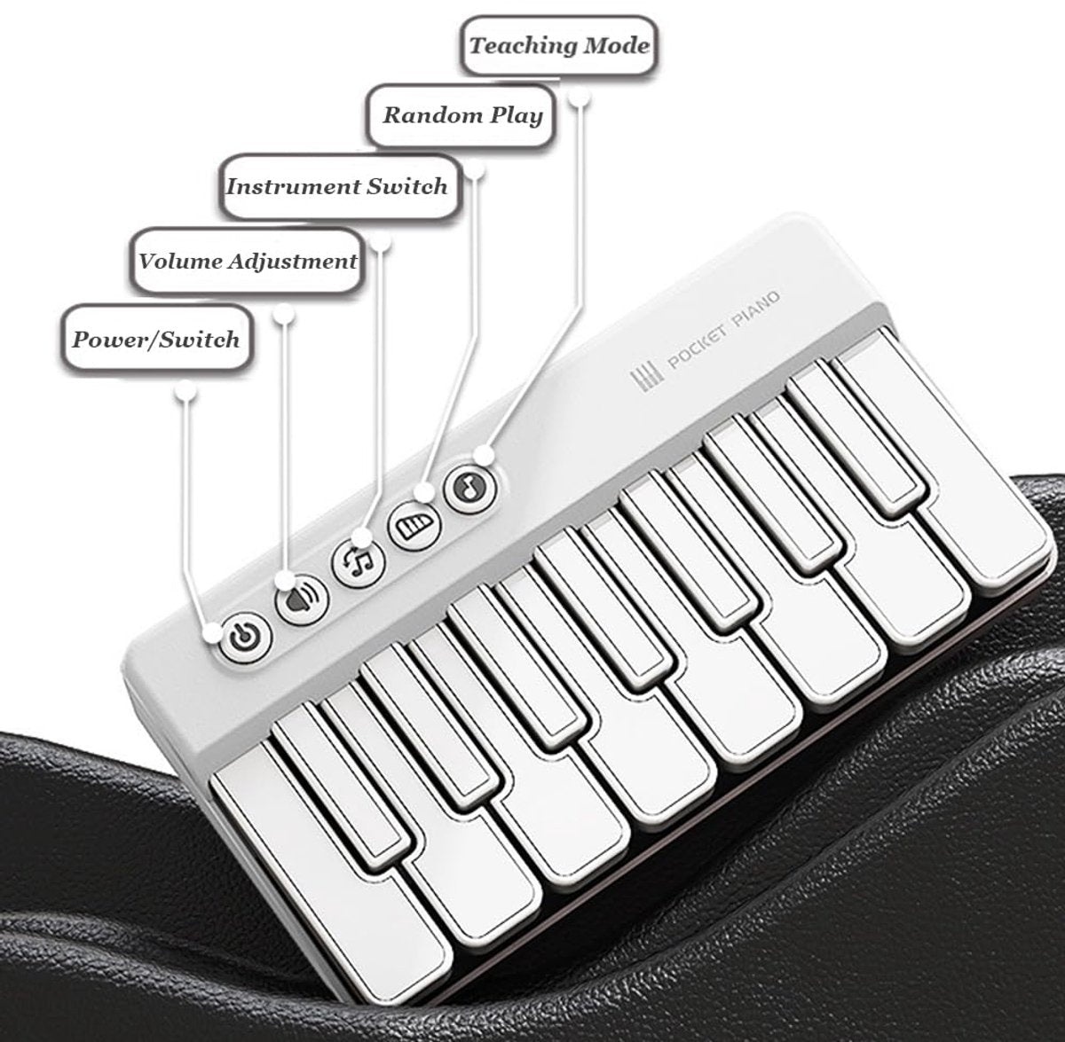 Mini Keyboard Piano - Piano for Kids - Toys for Children - Educational Toys - Portable Pocket Piano - Pink