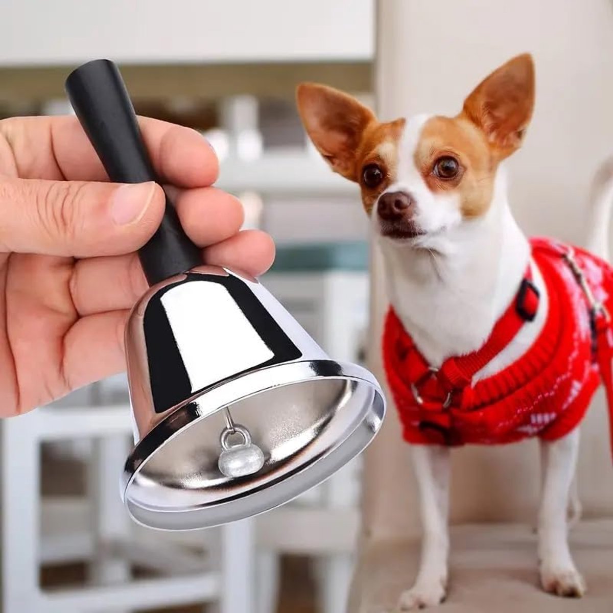 Handbell - Reception Phone - Stainless Steel - Fixed Desk - Service - Santa Claus Bell - Hotel Butler Desk Handle - Living Room - Home - Decoration - School Hospital - Bar