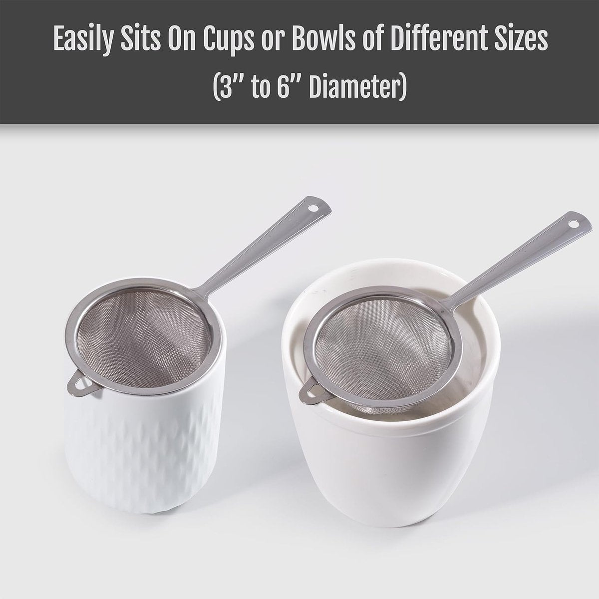 Matcha filter - 2 pieces - Tea filter - Stainless steel filter - Kitchen filter - Mini filter - Flour sieve - Baking sieve