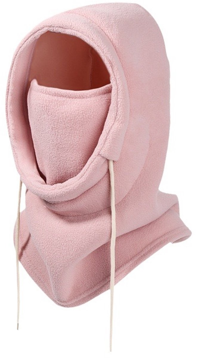 3-in-1 Women's Hat, Scarf & Face Mask - Warm Women's Hooded Scarf - Windproof Face Mask - Warm Face Mask - Scarf - Pink - Perfect for winter activities such as skiing, running, cycling, motorcycling, picnicking and hiking.