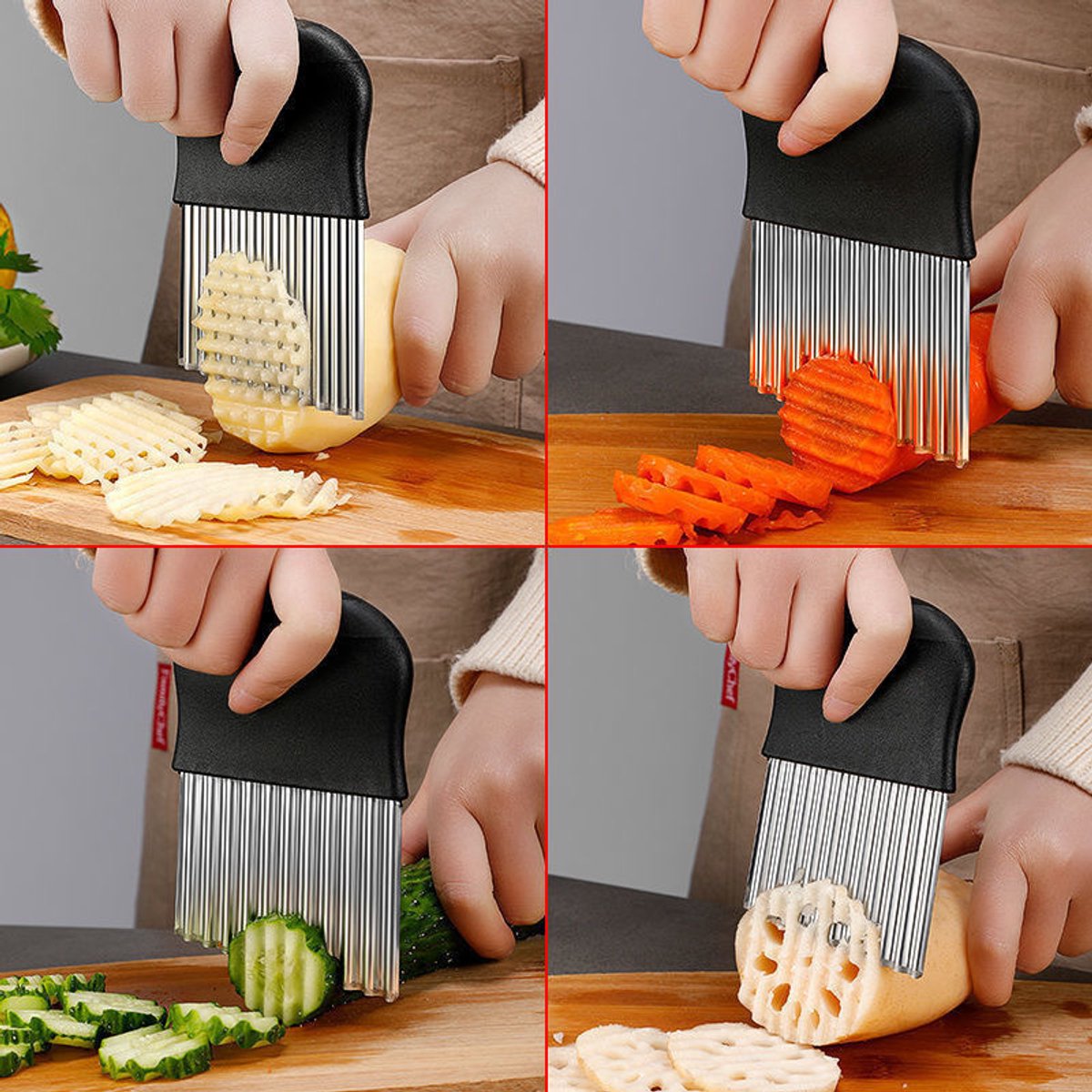 Household potato knife - potato flower knife - potato cutting knife - multifunctional knife - vegetable cutting knife made of stainless steel