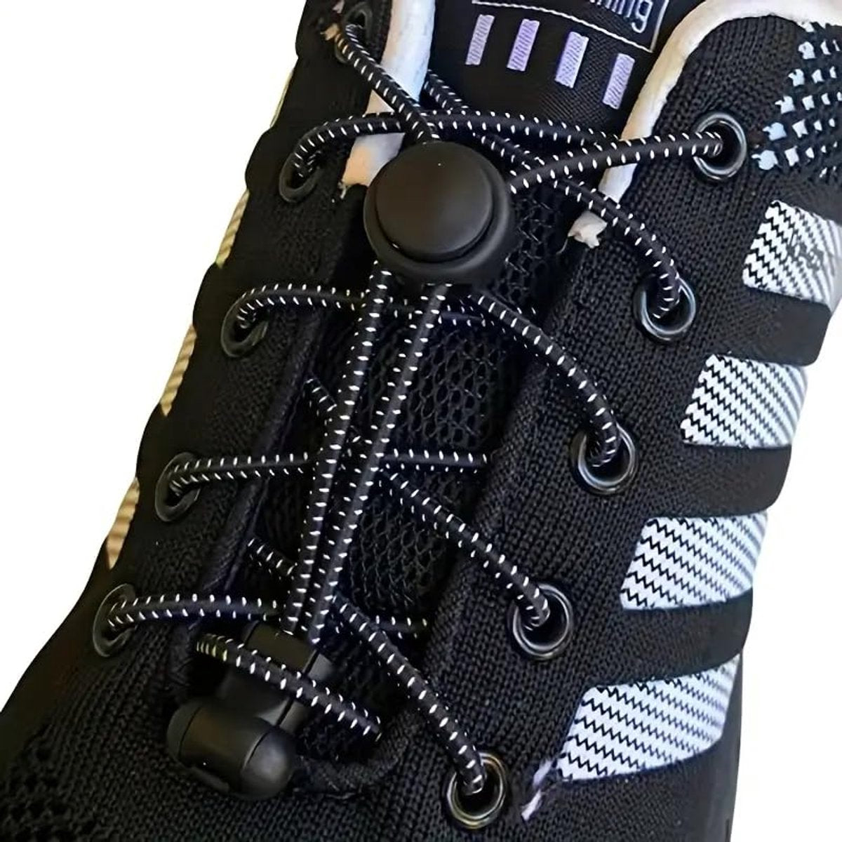 Sneaker Laces 120CM suitable for Sneakers - Elastic laces without a tie - Suitable for students and adults - With strong buckle and quick-release function (Light blue)