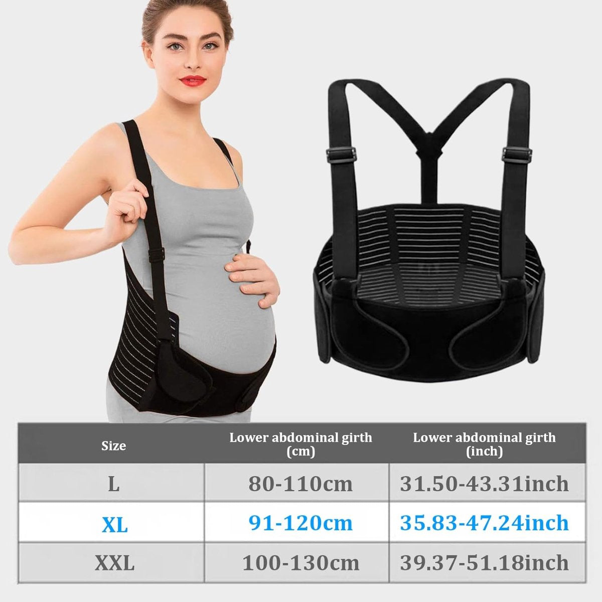 Belly Support - Pregnancy - Black XL