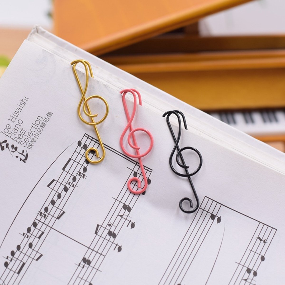 Paperclips - Note Shape - Metal Paperclips - Office Supplies - Folders - Writing Instruments - 100 Pieces
