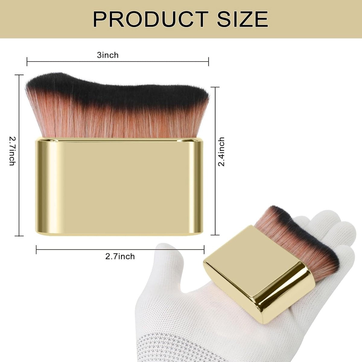 Foundation Makeup Brush - Portable Makeup Brush (Gold)